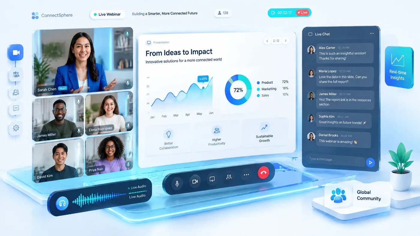 محیط برگزاری وبینار و کلاس آنلاین RIQX